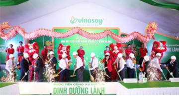 Vinasoy khởi công nhà máy sữa đậu nành 900 tỷ đồng