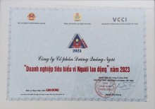 Doanh nghiệp tiêu biểu vì người lao động năm 2023