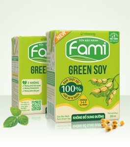 Sữa đậu nành Fami Green Soy không bổ sung đường 180ml