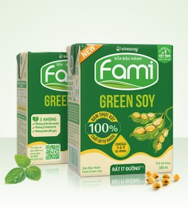 Sữa đậu nành Fami Green Soy rất ít đường 180ml